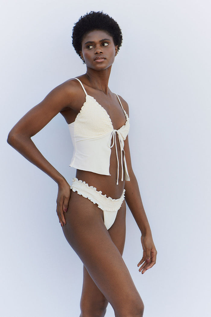 Sofia Ruffle Thong Bikini Bottom Sunrose