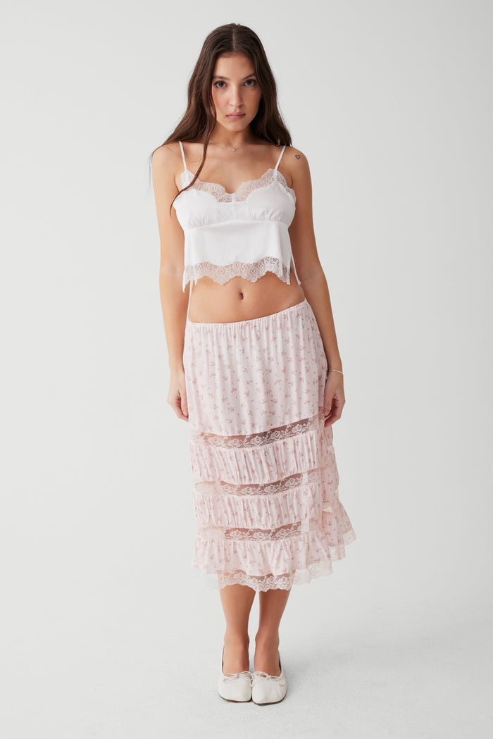 Solstice floral midi skirt baby bouquet