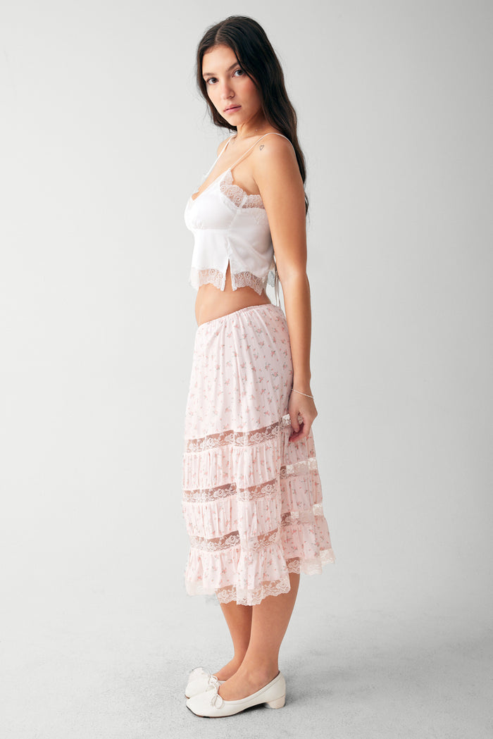 Solstice floral midi skirt baby bouquet