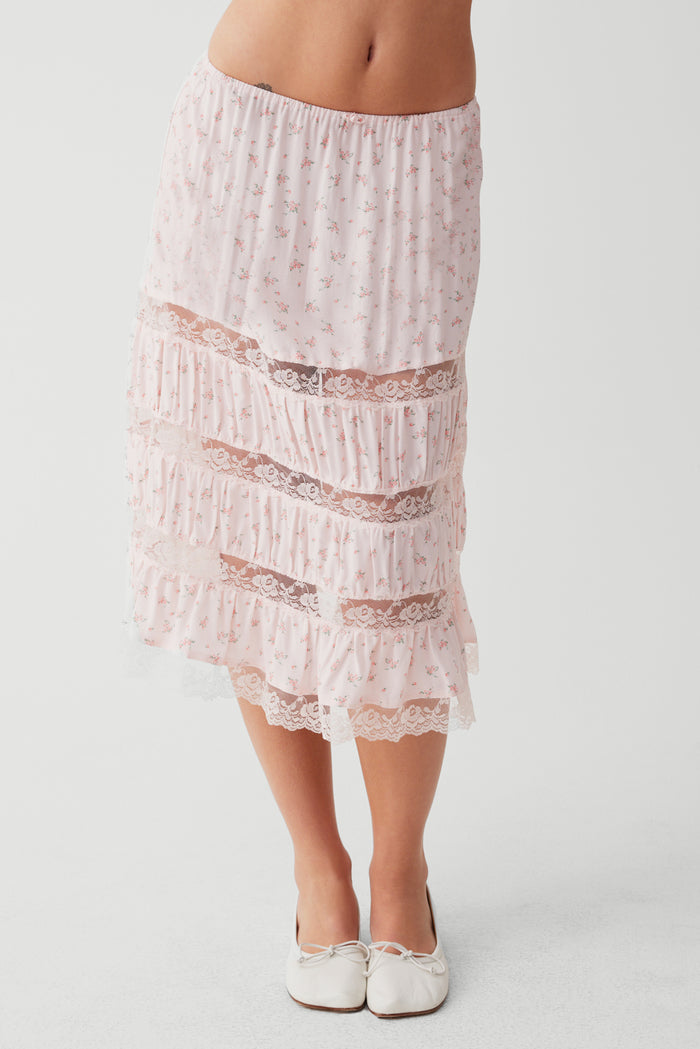 Solstice floral midi skirt baby bouquet