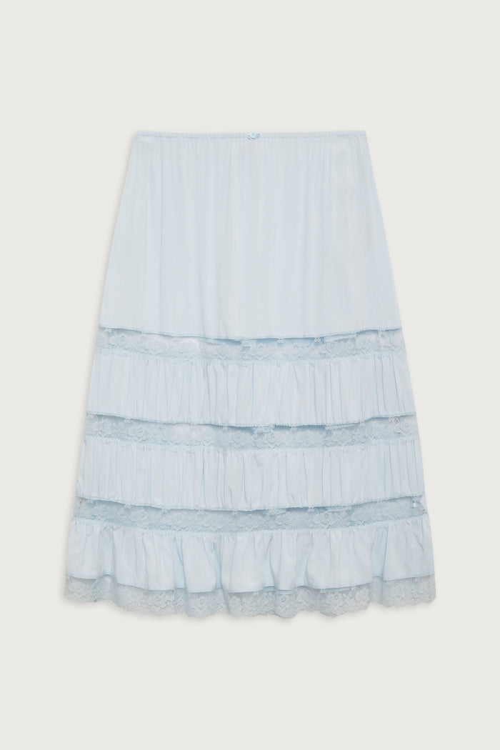 Solstice midi skirt blue porcelain