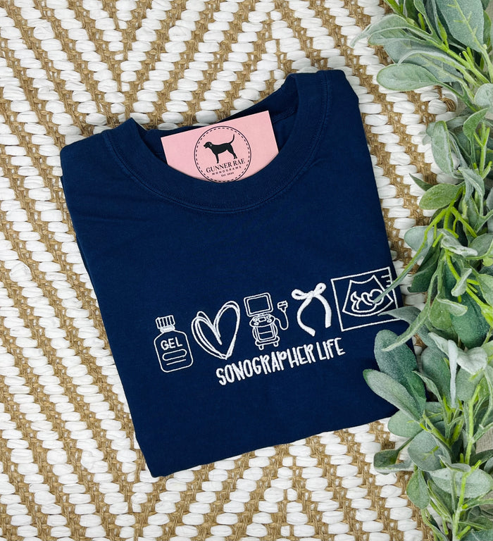 SONOGRAPHER LIFE Embroidered T-shirt or Sweatshirt