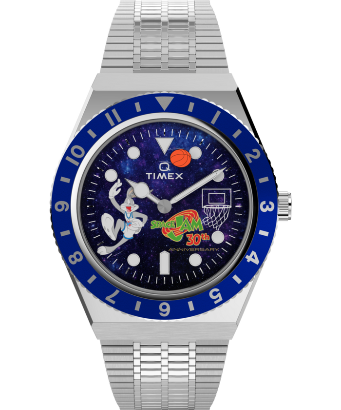 TW2Y79100 Space Jam 30th Anniversary x Q Timex Limited Edition 38mm Stainless Steel Watch Primary Image