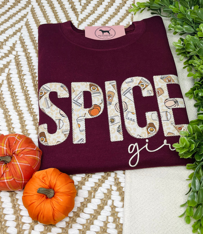 SPICE GIRL Applique Embroidered T-shirt or Sweatshirt