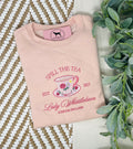 SPILL THE TEA Custom Embroidered T-shirt or Sweatshirt