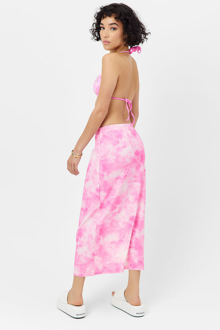 Stacey Terry Maxi Skirt Distorted Pink Dye