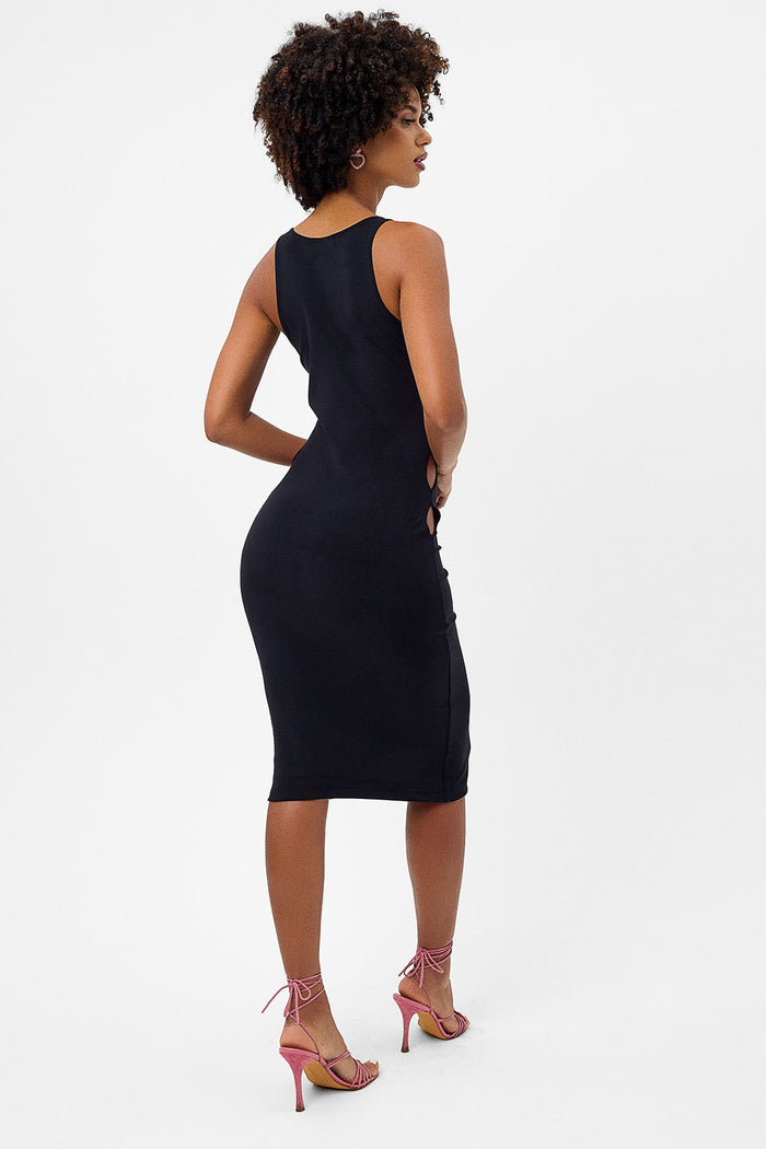 Sterling Terry Black Midi Dress