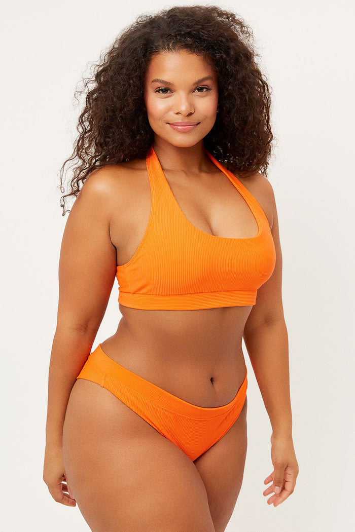 Stevie Marmalade Ribbed Halter Top