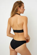 Frankies Bikinis Stevie Black Cheeky Seam Bottom