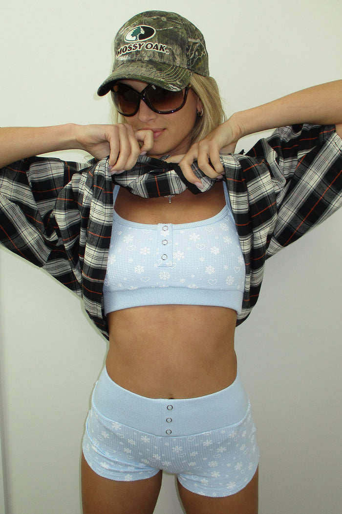 Sugar Waffle Bralette Top Flurries