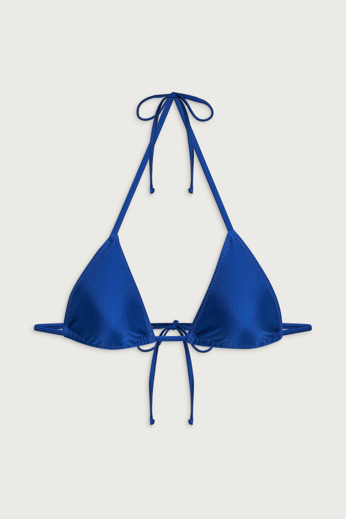 x Djerf Avenue Sunrise Micro Bikini Top - Deep Blue
