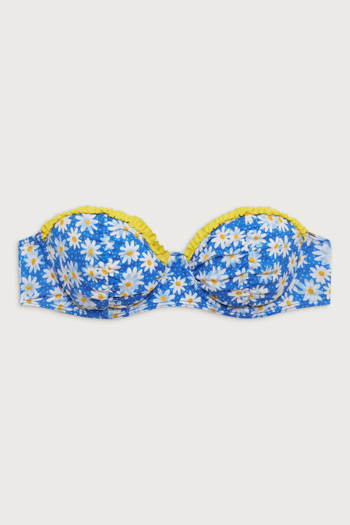 Sweetwater Underwire Bikini Top - Blue Daisy