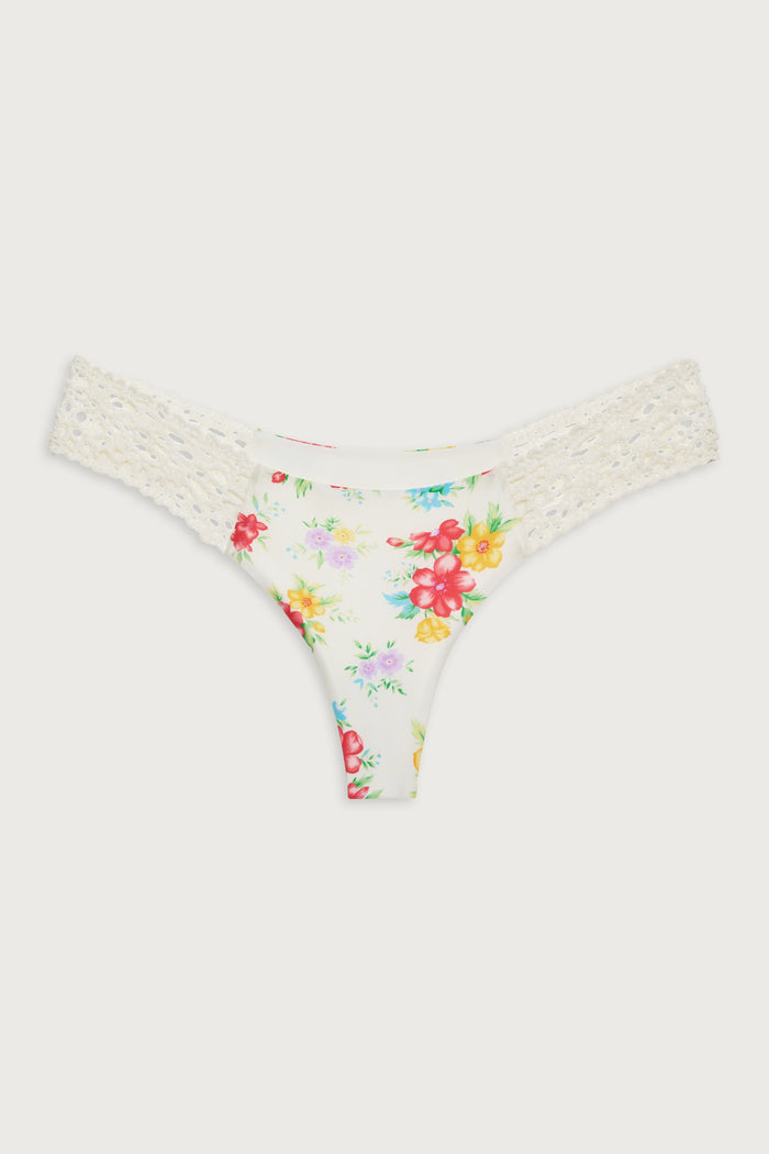 Tanner Shine Cheeky Bikini Bottom Sweet Hibiscus