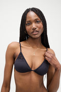 Tanner triangle bikini top black