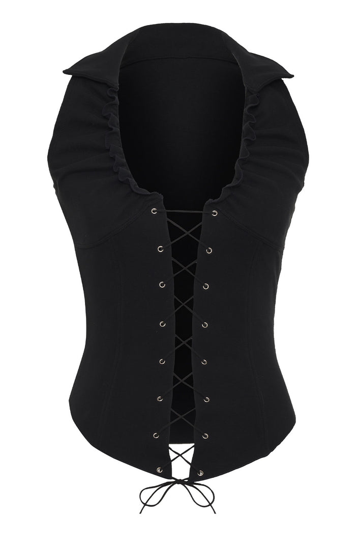 Tatiana Lace Up Tank Eclipse