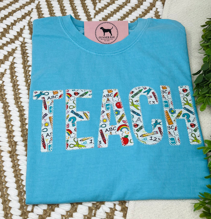 TEACH Applique T-shirt or Sweatshirt
