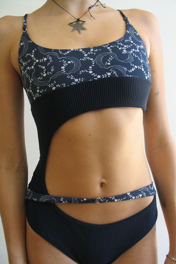 Thea Ribbed Bandana One Piece Swimsuit Dixie