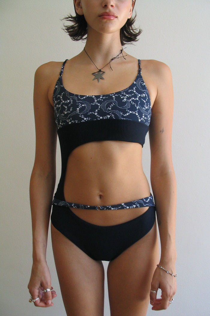 Thea Ribbed Bandana One Piece Swimsuit Dixie