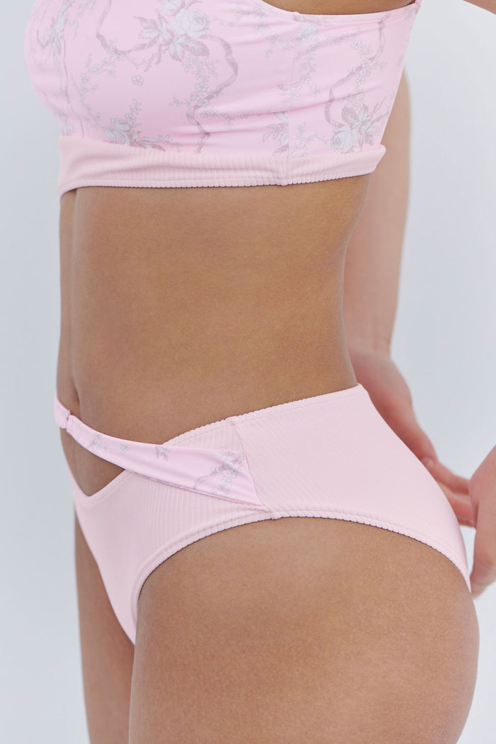 Thea Ribbed Cutout One Piece Swimsuit Aurora