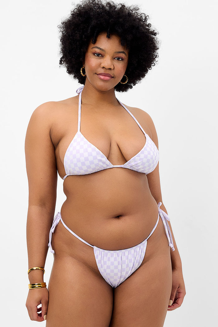 tia purple checker jacquard skimpy bottoms XL