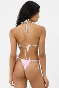 Tia Floral String Bikini Bottom Sand Sugar