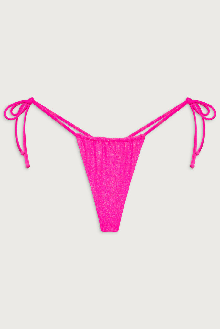 Tia Glitter Skimpy Bikini Bottom - Cosmos