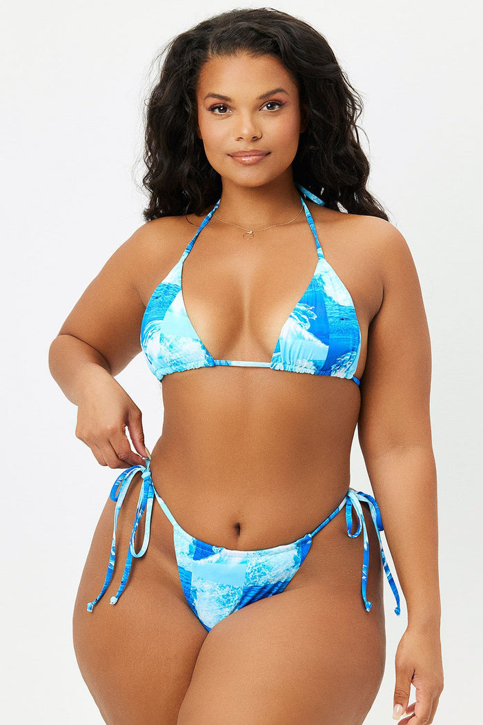 Tia Skimpy String Tie Side Waves Bikini Bottom