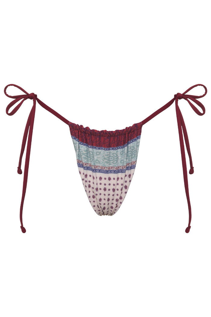Tia String Bikini Bottom Sand Paisley