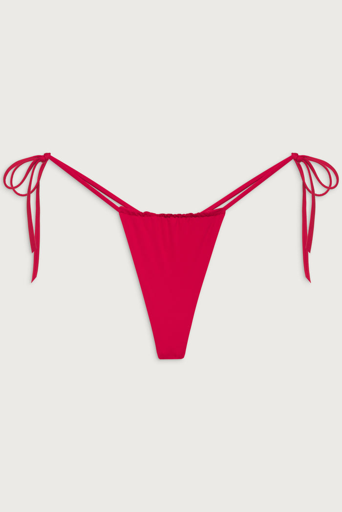 Tia String Bikini Bottom True Red