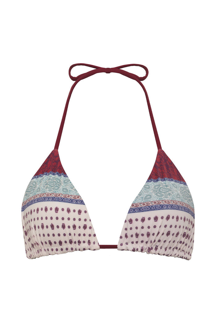 Tia Triangle Bikini Top Sand Paisley