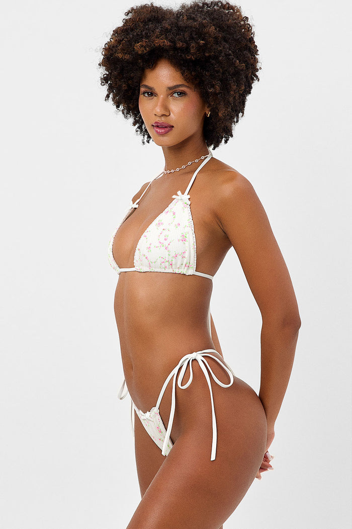 Tia Waffle Day Lily String Bikini Bottom
