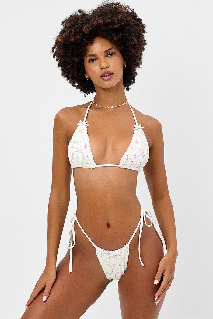 Tia Waffle Day Lily String Bikini Bottom
