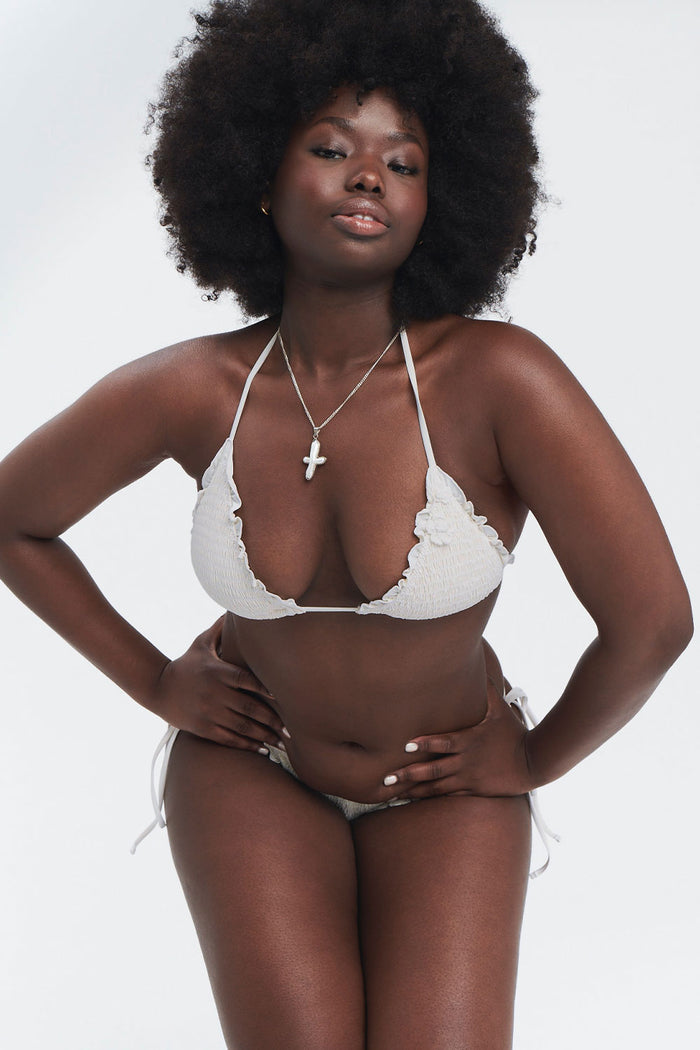 Tiana Ruffle Triangle Bikini Top Sunrose