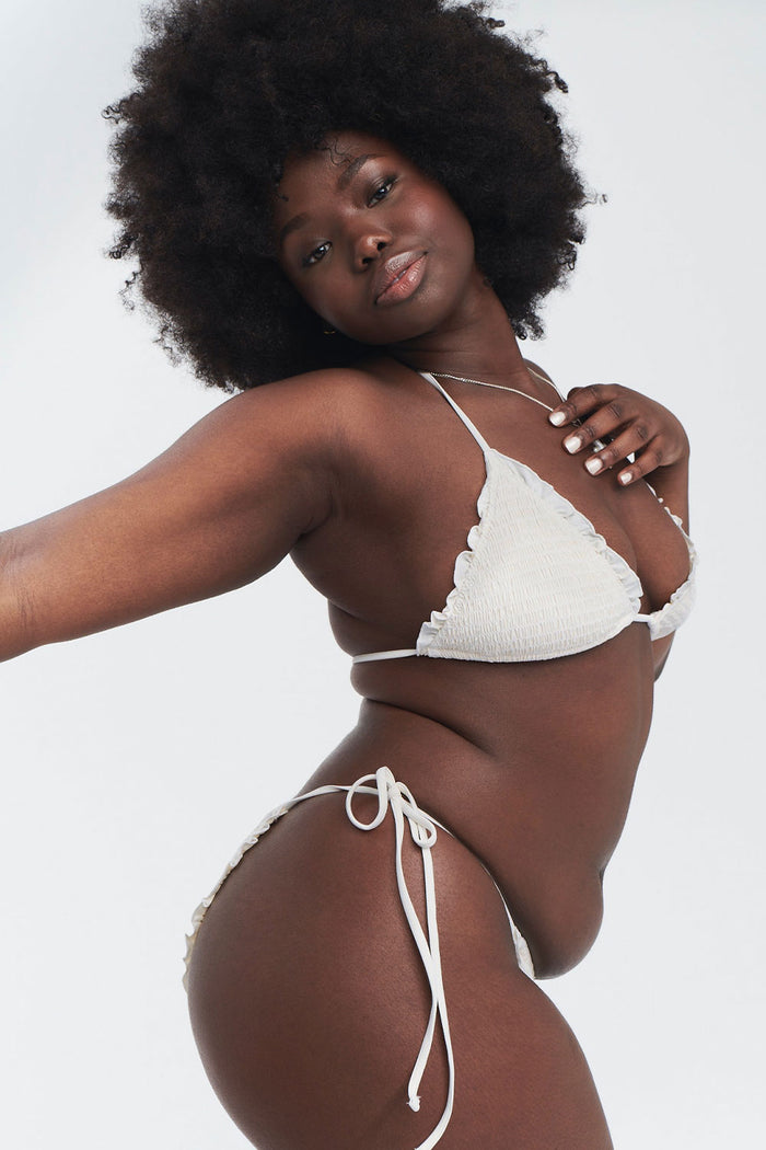 Tiana Ruffle Triangle Bikini Top Sunrose