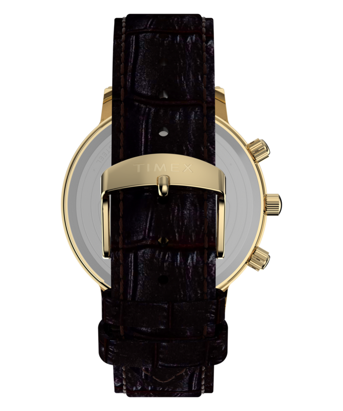 TW2Y99000 Timex 1990 Moon Phase Reissue 37mm Leather Strap Watch Strap Image