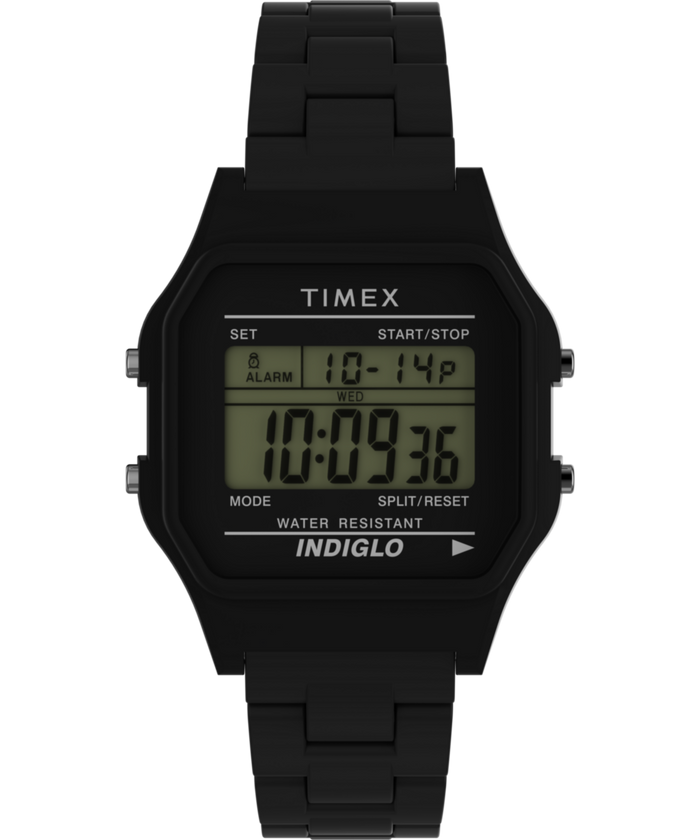 TW2V20000 Timex 80 36mm Glossy Black Resin Bracelet Watch Primary Image