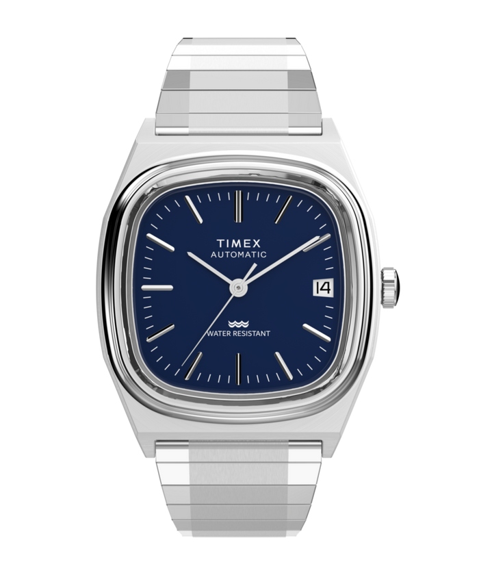 TW2Y07400 Timex® Automatic 1983 E Line 34mm Stainless Steel Expansion Band Watch Primary Image
