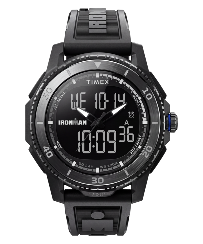 TW5M74100 TIMEX® IRONMAN® Adrenaline 46.5mm Resin Strap Watch Primary Image