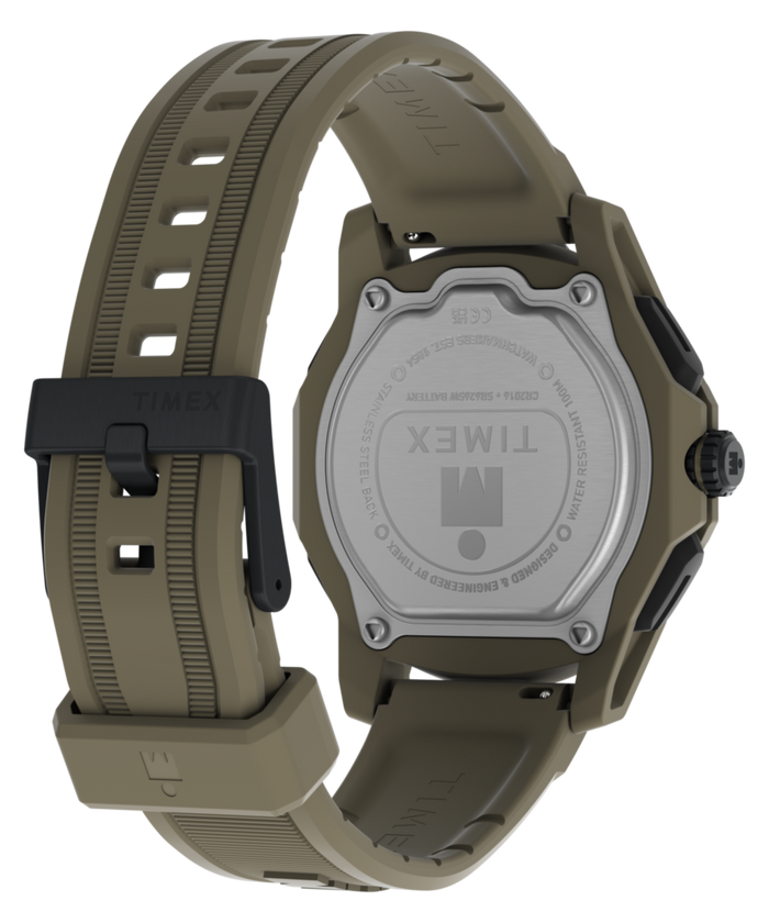 TW5M74200 TIMEX® IRONMAN® Adrenaline 46.5mm Resin Strap Watch Caseback with Attachment Image