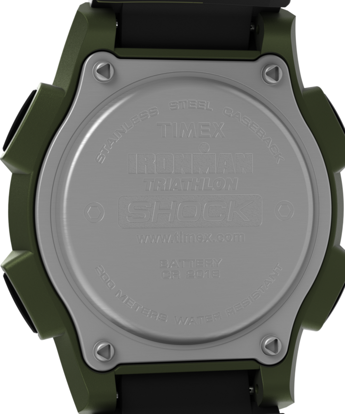 TW5M64900 TIMEX® IRONMAN® Shock Endure 42mm Resin Strap Watch Caseback Image
