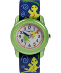 T72881 TIMEX TIME MACHINES® 29mm Green Gecko Elastic Fabric Kids Watch Primary Image