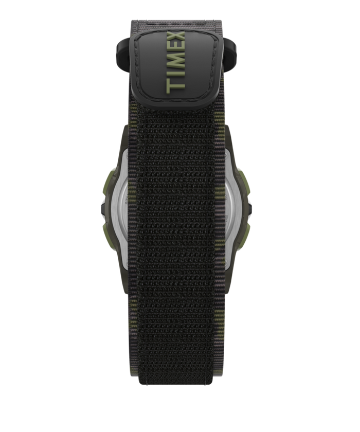 TW7C77500 TIMEX TIME MACHINES® 35mm Green/Brown Camo Fast Wrap® Kids Digital Watch Strap Image