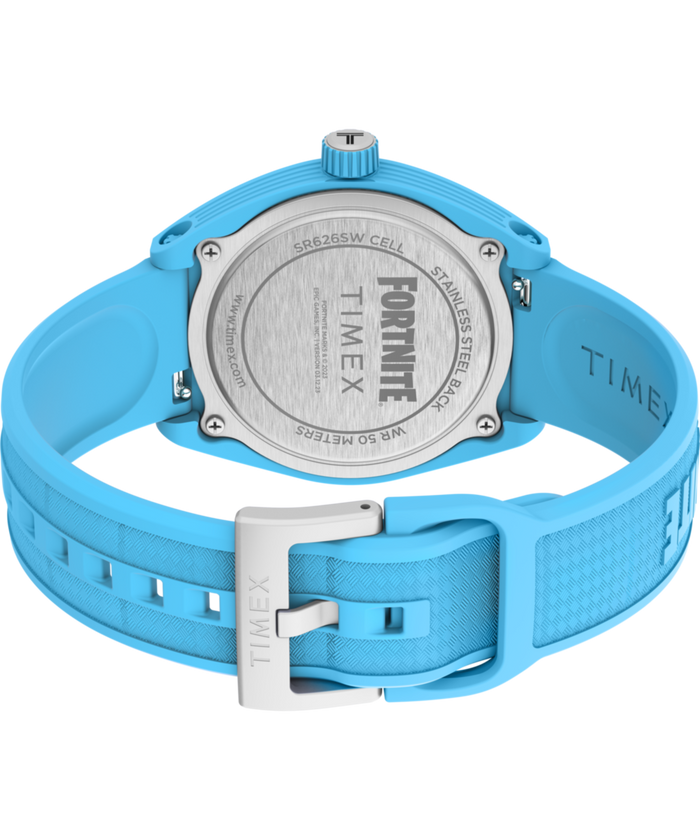 TW2W96900 Timex Urban Pop x Fortnite® 40mm Bio-TPU Strap Watch  Caseback with Attachment Image