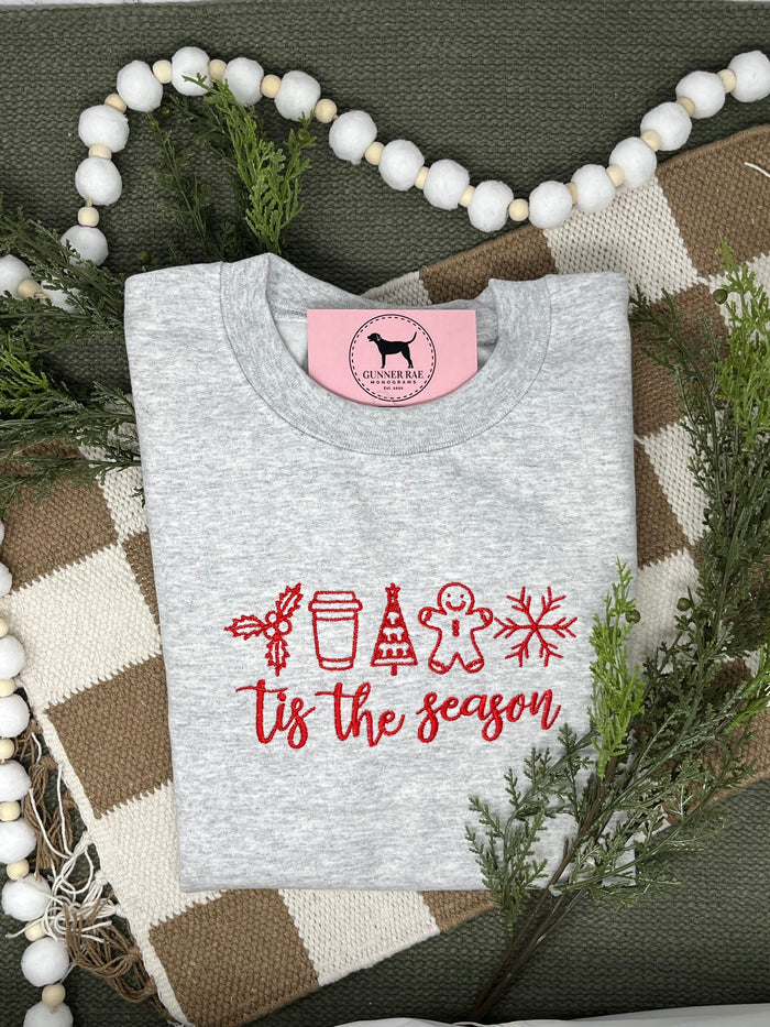 TIS THE SEASON Embroidered T-shirt or Sweatshirt