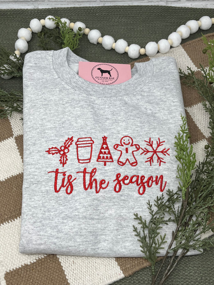 TIS THE SEASON Embroidered T-shirt or Sweatshirt