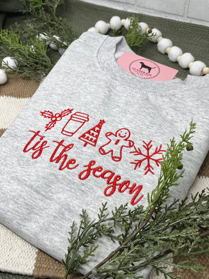 TIS THE SEASON Embroidered T-shirt or Sweatshirt
