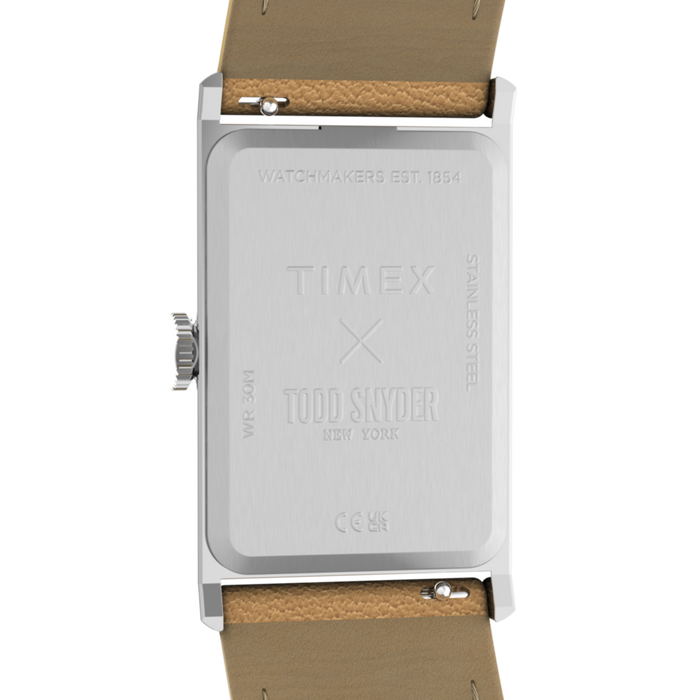 TW3A02500 Todd Snyder x Timex 1976 Lexington 21mm Leather Strap Watch Caseback Image