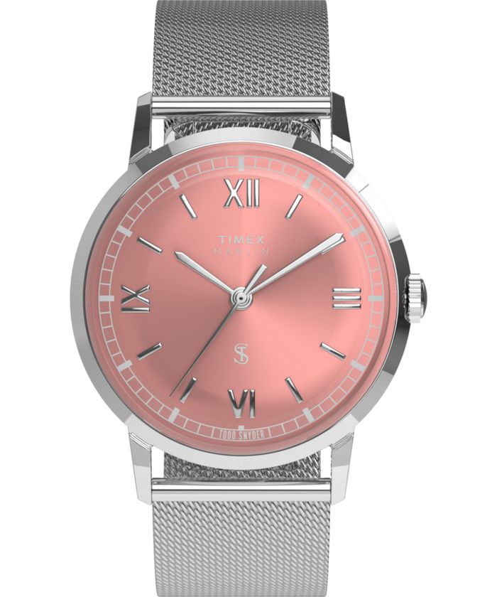 TW2Y83900 Todd Snyder x Timex Marlin® Mesh 34mm Stainless Steel Bracelet Watch Primary Image