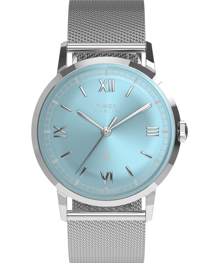 TW2Y84000 Todd Snyder x Timex Marlin® Mesh 34mm Stainless Steel Bracelet Watch Primary Image