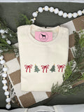 TREE BOWS Embroidered T-shirt or Sweatshirt